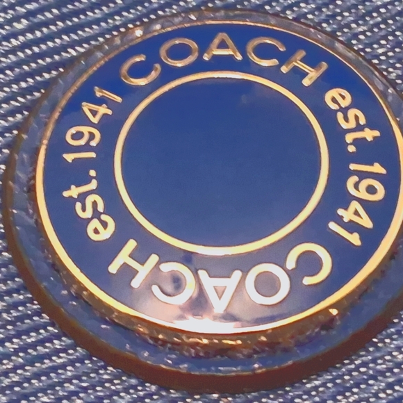 Coach Wristlet with Tag for the Cost of the Tag [Brown & Blue] - Picture 3 of 8